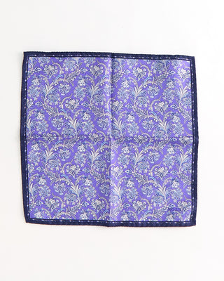 Eton Dark Purple Silk Twill Pocket Square Purple 