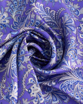 Eton Dark Purple Silk Twill Pocket Square Purple  2