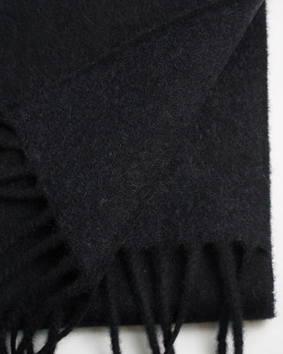 Eton Black Double Faced Wool Scarf Black  3