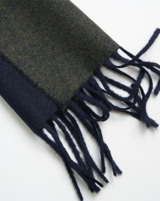 Eton Green Double Faced Wool Scarf Green 