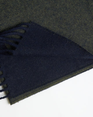 Eton Green Double Faced Wool Scarf Green  2