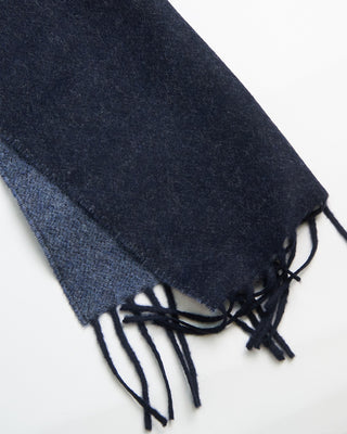 Eton Navy Double Faced Wool Scarf Navy  1