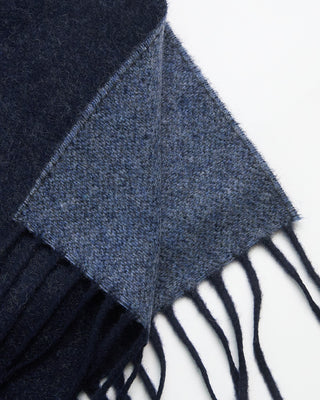 Eton Navy Double Faced Wool Scarf Navy  3