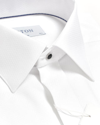 Eton Pin Dot Fine Piqué Slim Evening Shirt White 0 3