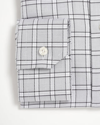Eton Check Twill Contemporary Shirt Grey 0 1