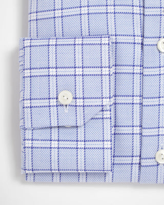 Eton Check Twill Contemporary Shirt Blue 0 1