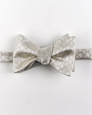 3006 Eton Beige Solid Colour Silk Bow Tie   Self Tied Beige 