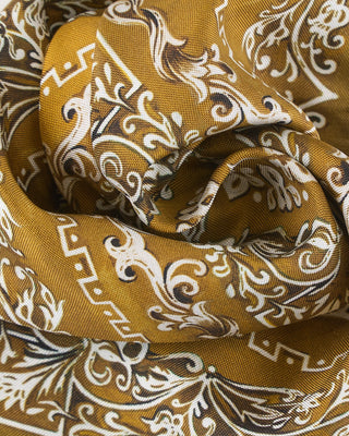 Eton Yellow Medallion Silk Pocket Square Yellow 332