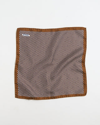 Eton Brown Geometric Silk Pocket Square Brown 320