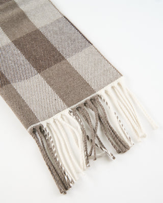 Eton Brown Check Merino Wool Scarf Brown 10