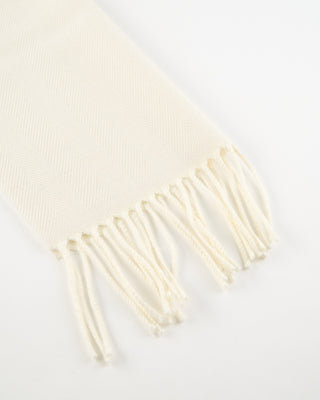 Eton Off White Herringbone Merino Wool Scarf Ivory 22