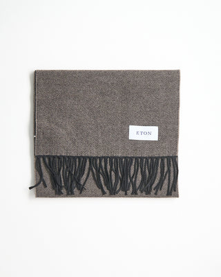 Eton Taupe Two Sided Merino Wool Scarf Taupe 24