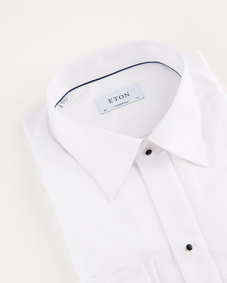 Eton White Fine Striped Bib Contemporary Evening Shirt White 4 1975