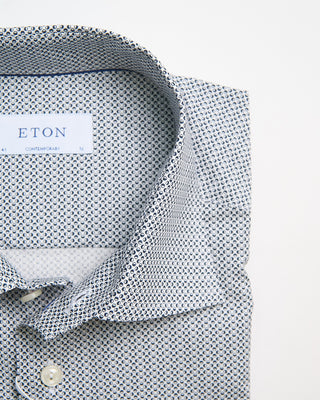 Eton Dark Grey Micro Dot Signature Poplin Contemporary Shirt Charcoal 0 3