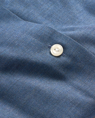 Eton Solid Signature Wide Spread Flannel Contemporary Shirt Blue 1 4114