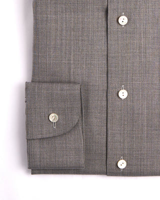 Eton Solid Merino Wide Spread Contempoary Shirt Grey 1 3923