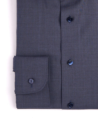 Eton Solid Merino Wide Spread Contempoary Shirt Navy 2 3965