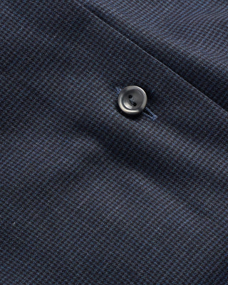 Eton Micro Check Flannel Contemporary Shirt Navy 1 4110