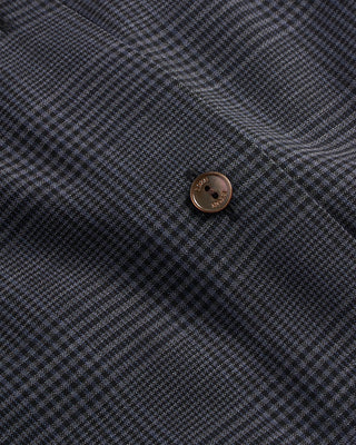 Eton Check Merino Wide Spread Shirt   Contemporary Fit Gunmetal 1 4116
