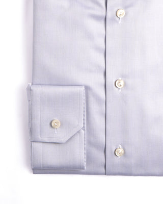 Eton End On End Signature Twill Slim Shirt Silver 2 3960