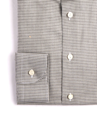 Eton Slim Micro Check Signature Flannel Shirt Charcoal 1 3953