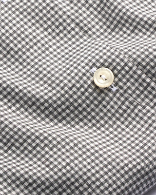 Eton Mini Check Contemporary Flannel Shirt Charcoal 1 4106