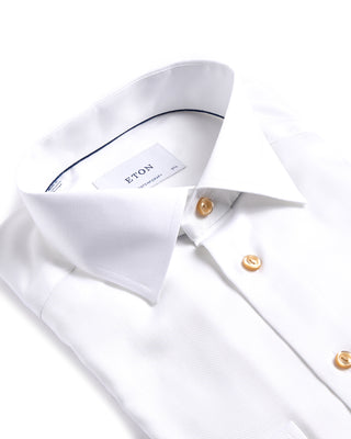 Eton Contemporary Cutaway Semi Solid Twill Shirt White 1 4153