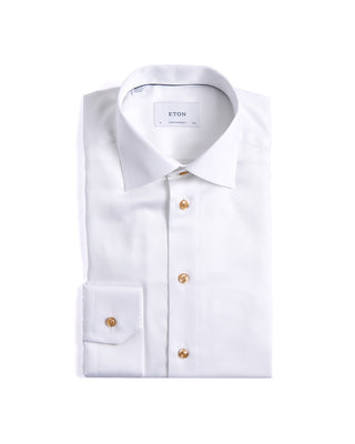 Eton Contemporary Cutaway Semi Solid Twill Shirt White 3 4190