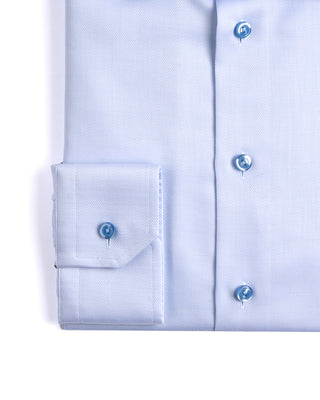 Eton Contemporary Cutaway Semi Solid Twill Shirt Light Blue 4 4272