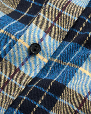 Eton Plaid Flannel Casual Fit Shirt Blue 2 4132