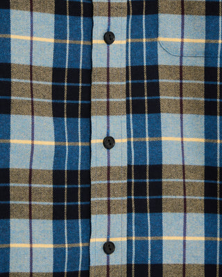 Eton Plaid Flannel Casual Fit Shirt Blue 6 4769
