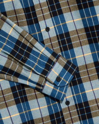 Eton Plaid Flannel Casual Fit Shirt Blue 7 4770
