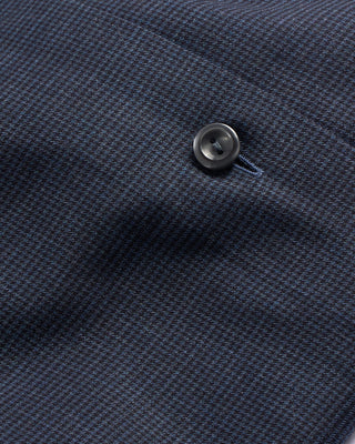 Eton Slim Micro Houndstooth Flannel Shirt Blue  Black 1 4098