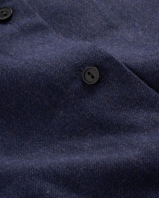 Eton Solid Flannel Casual Fit Shirt Navy 4 4018