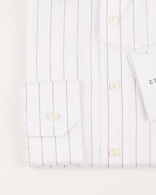 Eton Pin Striped Twill Contemorary Shirt White 1 2010