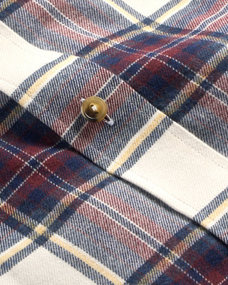 Eton Plaid Flannel Casual Fit Shirt Navy 1 4138
