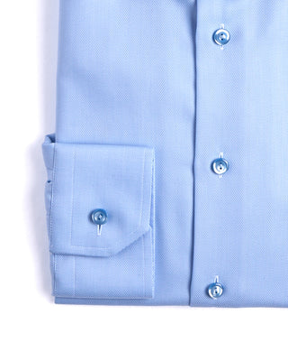 Eton Contemporary Semi Solid Twill Shirt Light Blue 5 4267