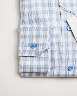 Eton Check Slim Signature Twill Shirt Blue 3 410