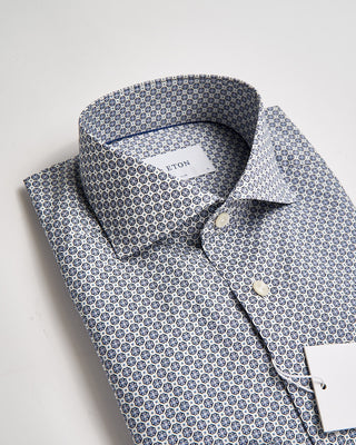 Eton Medallion Signature Twill Slim Shirt Blue 1086558