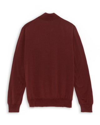 Eton Quarter Zip Sweater Burgundy 17 4918
