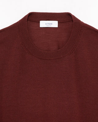 Eton Crew Neck Sweater Burgundy 6 4913