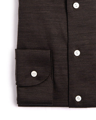 Eton Brown Merino Jersey Slim Shirt Brown 3 3909