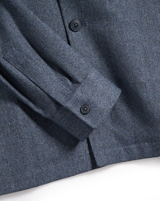 Eton Active Wool Four Pocket Overshirt Blue 11 5978