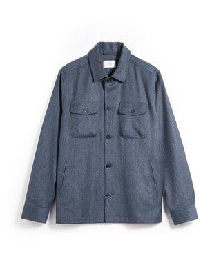 Eton Active Wool Four Pocket Overshirt Blue 5 5974