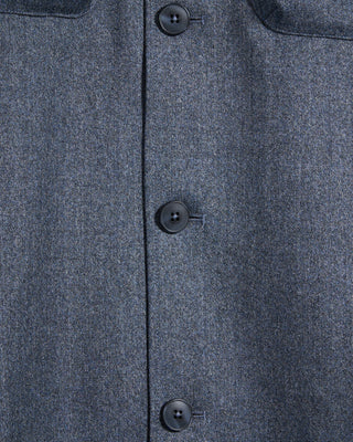 Eton Active Wool Four Pocket Overshirt Blue 8 5976