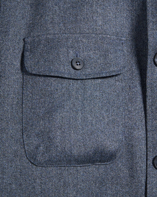 Eton Active Wool Four Pocket Overshirt Blue 9 5977