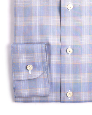 Eton Check Twill Slim Shirt Blue 1 3891