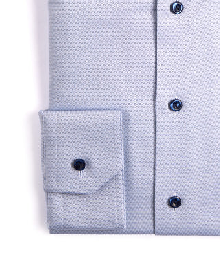 Eton Semi Solid Cotton Tencel Slim Shirt Light Blue 4 3899
