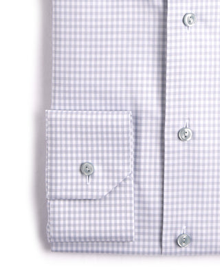 Eton Check Cotton Tencel Slim Shirt Silver 2 3936