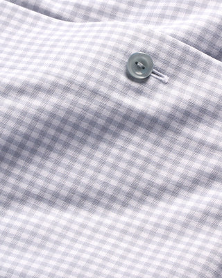 Eton Check Cotton Tencel Slim Shirt Silver 3 4025